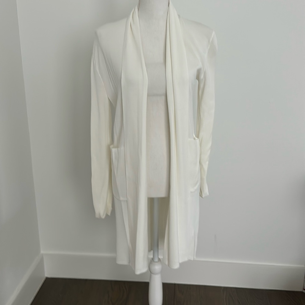 New Long Cream Cardigan